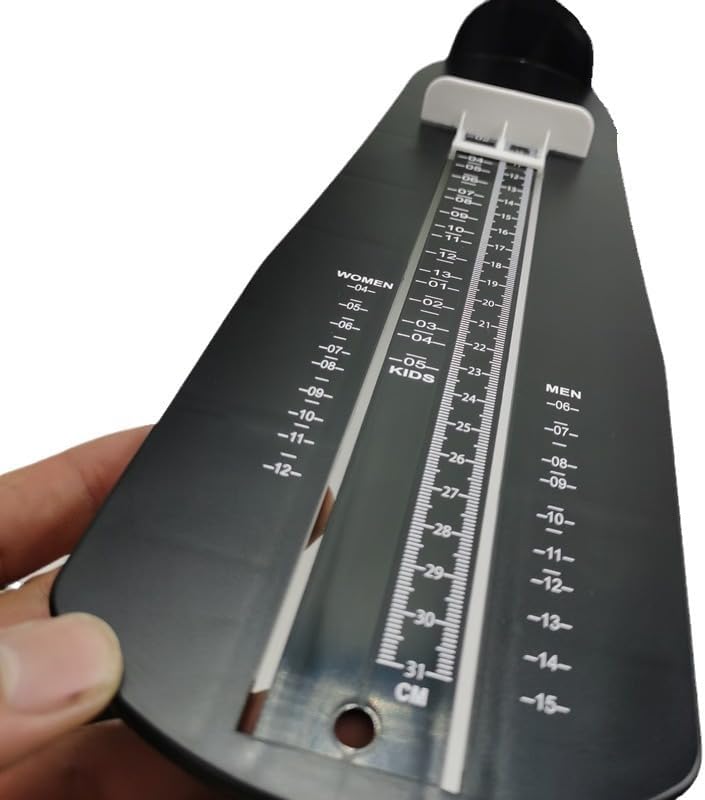 JDYYICZ Shoe Measuring Device, 2pcs Black Shoe Size Measuring Ruler, Plastic Foot Measuring Gauge for Men and Women Standard US Shoe Sizer Reliable and Handy Shoe - Image 2